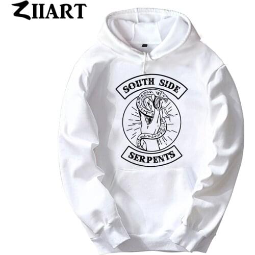 Girls Woman Hoodie Southside Serpents Riverdale Snake Lady Hand Couple Clothes Autumn Winter Fleece ZIIART