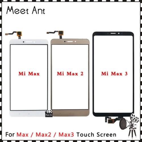 10Pcs High Quality For Xiaomi Mi Max / Max 2 / Max 3 Max1 Max2 Max3 Touch Screen Digitizer Sensor Outer Front Glass Lens Panel