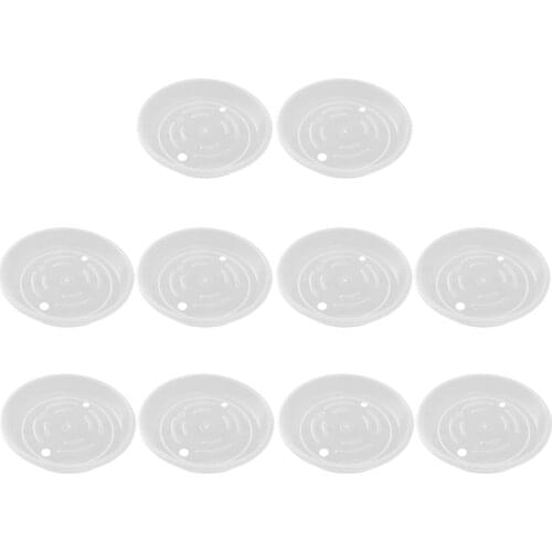 10-pack Clear Plant Saucer Drip Trays Base Plate Dish 5.9inch BPA Free