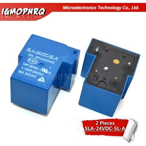 2PCS Power relays SLA-24VDC-SL-A 24V 30A 4PIN T90