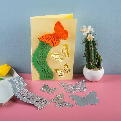 2020 dies Lace Strip Border Butterfly Frame metal cutting dies Diy Scrapbooking dies paper knife mould blade punch stencils dies