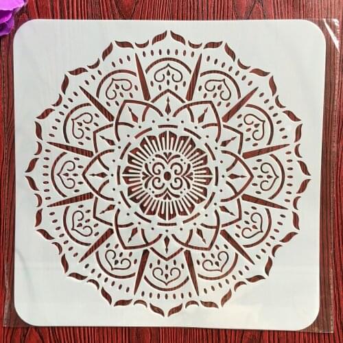 30 * 30 cm large round flower mandala diy stencil painting scrapbook coloring engraving album decoration template stencil -f