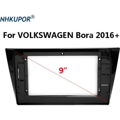 9 inch Car Center Console Holder For VOLKSWAGEN Bora 2016+ Auto Stereo Plastic Panel Bezel Faceplate Dash Frame Kit Radio Fascia