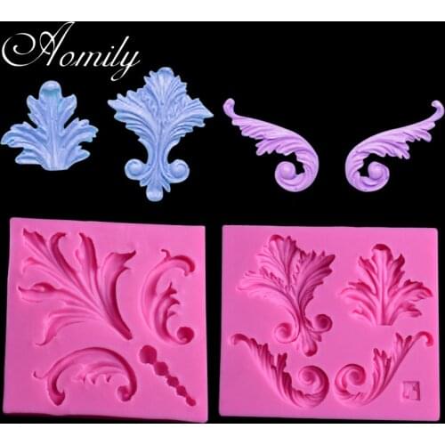Aomily 1 Set Retro Relief Pattern Rose Silicone Chocolate Mould Cake Decorating Tools Cupcake Cookies Silicone Mold Muffin Pan