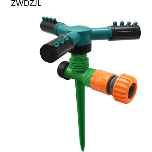 3 Branches Buried Automatic Rotating Nozzle Modular Sprinkler Watering Kits Garden Lawn Yard Spray Water Irrigation System 1set