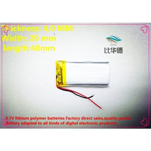 Free shipping)(5pieces/lot)Polymer lithium ion battery 3.7 V, 402040 270mAh CE FCC ROHS MSDS quality certification
