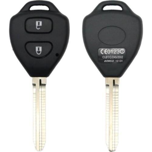 DAKATU 2 Button Remote Key Shell case For Toyota Camry RAV4 Yaris Prado Tarago Corolla REIZ Replacement Car Key Shell Case TOY43