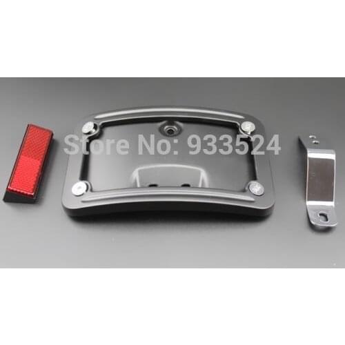 Motorcycle Black License Plate Frame Bracket For Harley Softail Springer Classic FLSTSC 2005 - 2007 Deluxe FLSTN 2005 - 2014