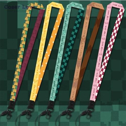 Demon Slayer Kimetsu no Yaiba Kamado Tanjirou Tomioka Giyuu Kamado Nezuko Lanyard ornaments cosplay Animation Accessories DIY