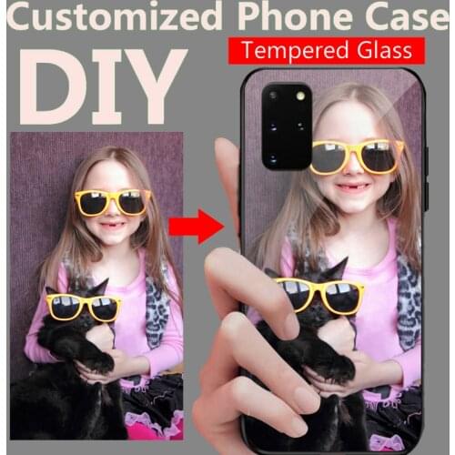 DIY Tempered Glass Phone Case For OPPO Find X X2 2 F1S F3 F5 F7 F9 F11 Pro F15 A91 A9 A9X A77 A73 A59 Custom Case Cover