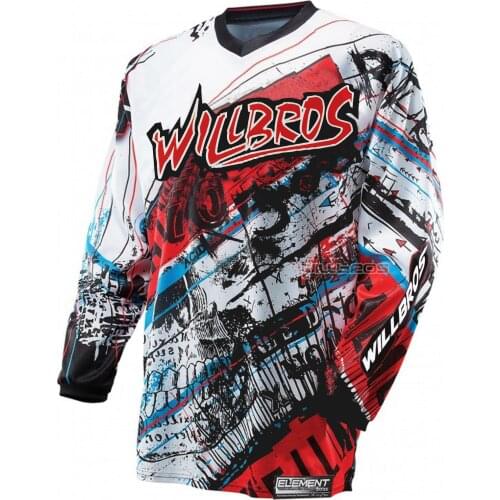MTB Bike Cycling Jersey Willbros Element Long Sleeve MTB ATV Downhill Bicycle Offroad Motor Moto Cross Summer T-shirt Men