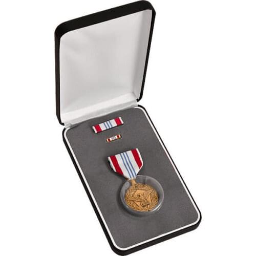 Custom medal hot sale military service medal high quality commendation medal with ribbons box