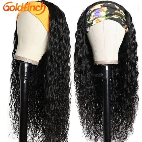 Indian Water Wave Wig Glueless Water Wave Headband Wig Cheap Human Hair Headband Wig For Women Perruque Bandeau Cheveux Naturel