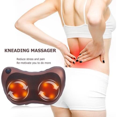 Relaxation Massage Pillow Vibrator Electric Shoulder Back Heating Kneading Infrared therapy pillow shiatsu Neck Massager