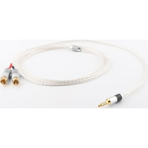 RCA Cable HiFi Stereo 4.4mm to 2RCA Audio Cable AUX RCA Jack 3.5 Y Splitter for Amplifiers Audio Home Theater Cable R