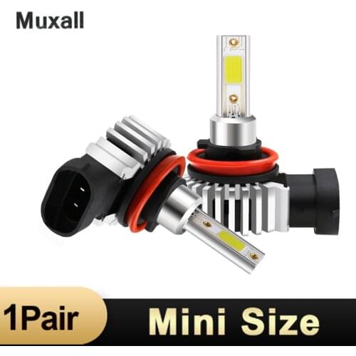 2pcs H4 H1 H3 H7 H11 H8 H9 H27 880 881 9005 HB3 9006 HB4 Mini Led Car Headlight Bulbs 80W 12000LM Fog Light 3000K 6500K 12000K