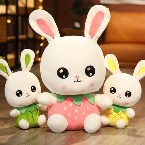 30-70CM Kawaii Fruit Rabbit Plush Animals Toys Stuffed Bunny Strawberry Rabbit Soft Toys Baby Kids Sleep Toys Birthday Gifts