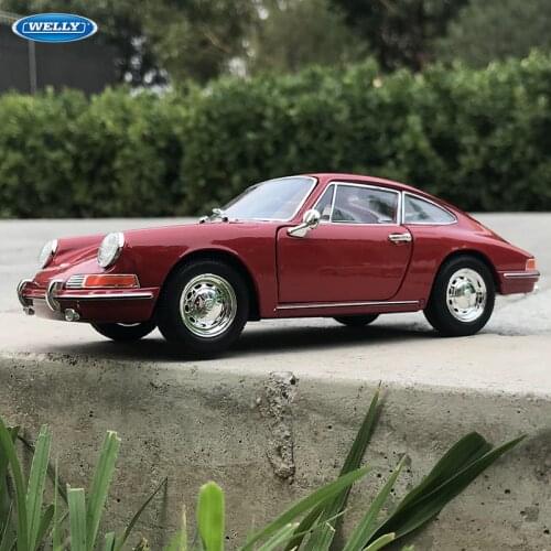 Welly 1:24 1964 Porsche 911-Red car alloy car model simulation car decoration collection gift toy Die casting model boy toy