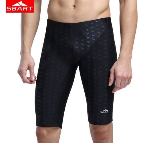 SBART Swim Jammers Swimwear Men Plus 5XL Sharkskin Swimming Trunk for Bathing Swimsuit Competition Swim Water Sportswear Jammers