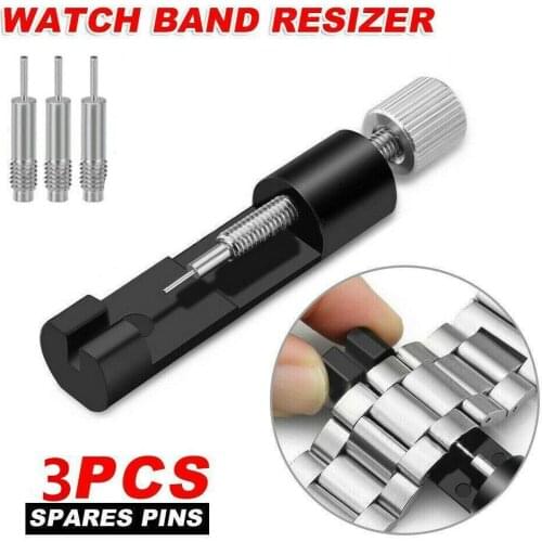Metal Adjustable Watch Repair Tool Kit Watch Band Strap Link Pin Remover with 3 Pins