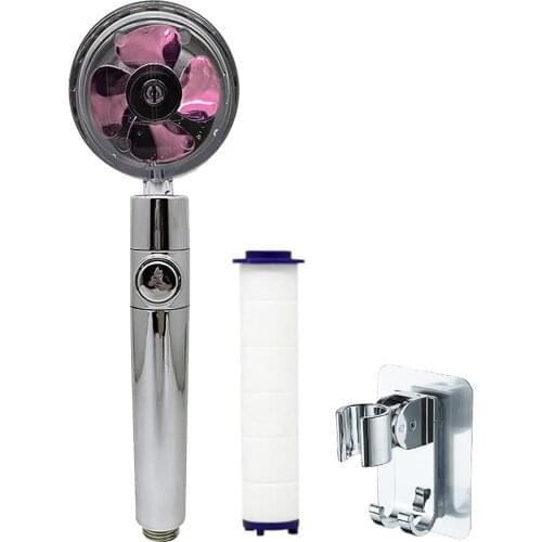 Propeller Handheld Showerhead Water Saving High Pressure & Pure Filtration Showers for bathroom turbo shower head accessories