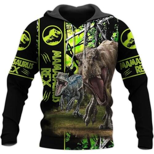 New dinosaur 3D AOP mens Hoodie fashion casual Hoodie Sweatshirt Unisex zipper Hoodie