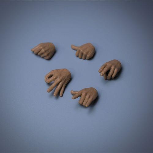 P001 1/6 Male Soldier Hand Shape Replaceable Hand Accessories Male Hand Gestures Model Toy Fit 12'' Action Figure Body
