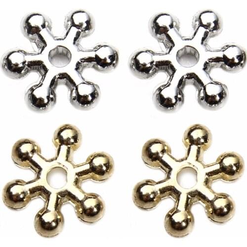500pcs/lot Diameter8mm CCB Plastic Daisy Spacer Beads Gold Silver Color Flower Spacer Beads For Jewelry Making Findings