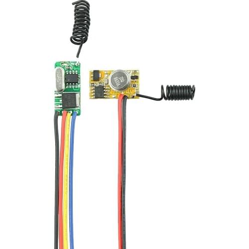 315/433MHZ Mini Remote Control Switch Micro Receiver Transmitter Module DC3V-12V Remote DC3.5v-12v Receiver3.7V 4.5V 5V 6V 9V