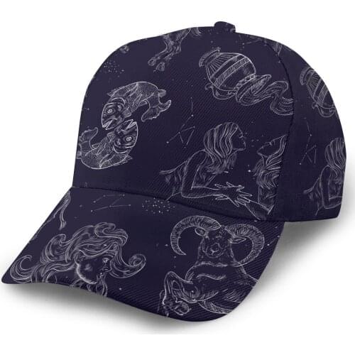 Realistic Zodiac Outdoor Sport Caps Baseball Hat Men Women Visor Cap Baseball Cap Street Hip Hop Caps