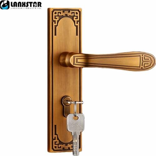 Luxury Bronze Color Strong Strength Materials Door Lock Factory Wholsesale Factory Supply Zinc Alloy Handle Door Locks