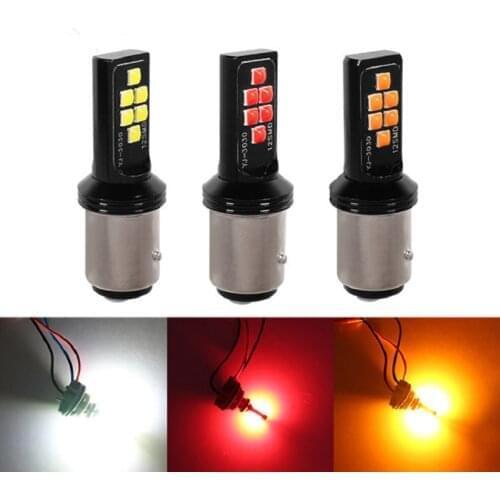 2x Signal Lamp 1157 LED BAY15D P21/5W Lamp 12SMD 3030 1156 P21W BA15S LED BAU15S PY21W Car Turn Signals Brake Light 12V