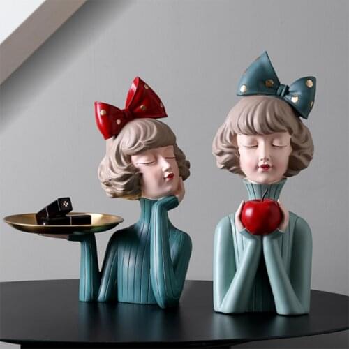 Moden Gorgeous Girl Resin Art Statue Gift Fairy Accessori Fashion Style Sculpture Ornaments Home Decoration Tabletop Figurines
