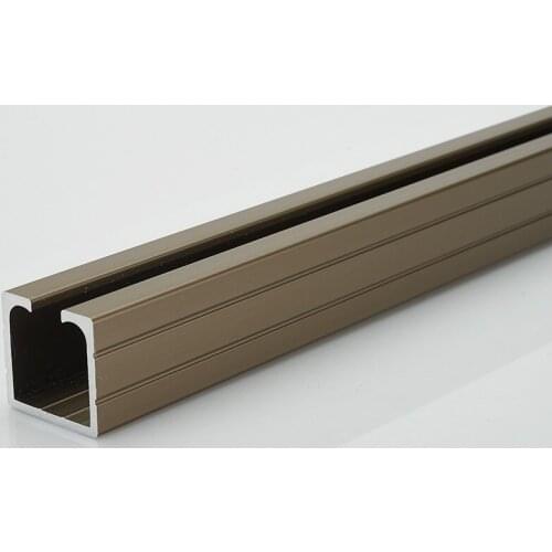0.5m Aluminum alloy universal sliding door silent hanging rail electrophoresis champagne color rail hanging wheel track 2pcs