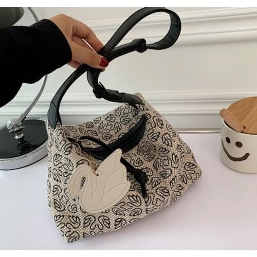 Large Capacity Embroidery PU Leather Shoulder Bag for Women 2021 Luxury Trend Tote Bag Lady Brand Design Simple Fashion Handbag
