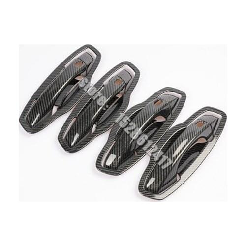 For Volkswagen Teramont/Atlas ABS Carbon fiber pattern Door Handle Bowl Door handle Protective covering Cover Trim Car-styling