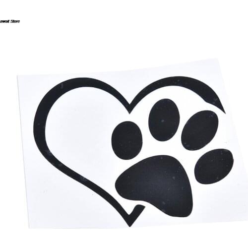 1pc bumper window adopt bully Heart cat dog Laptop Boat Truck AUTO Bumper Wall Graphic Heart Paw Vinyl Decal car truck sticker