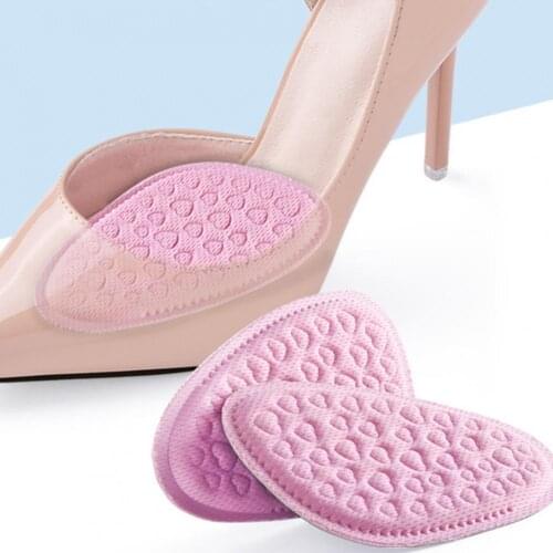 1Pair Forefoot Pad Sponge Massage Wear-resistant Cotton Half Yard Insoles for Women Comfortable Insert Anti-Slip Foot Protection