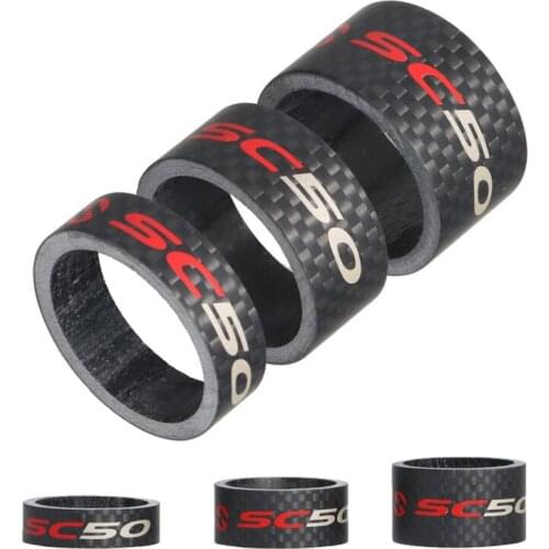 3Pcs Carbon Fiber Matte Bike Bicycle Cycle Washer Headset Stem Spacer 10/15/20m