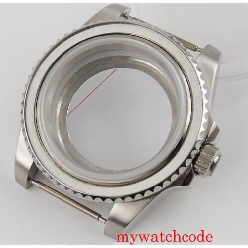 40mm stainless steel sapphire crstal men watch case fit NH35 NH35A NH36 NH36A automatic movement transparent case back