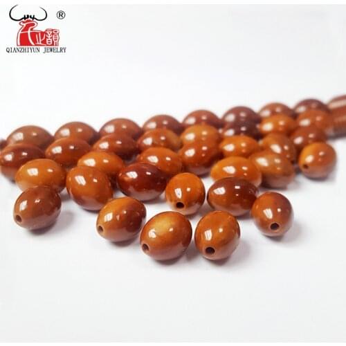 40PCS Natural Palm Fruit Kuka.Beads For Jewelry Making.Handmade DIY Jewelry Accessorie.Olive shape Beads. 5x8mm 6x9mm 7x10mm