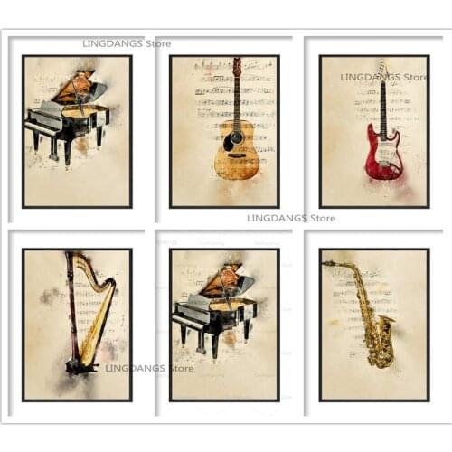 5d Diy Diamond Painting Musical Instrument Piano Vintage Style Diamond Mosaic Embroidery Cross Stitch Kits Art Home Decor Gift