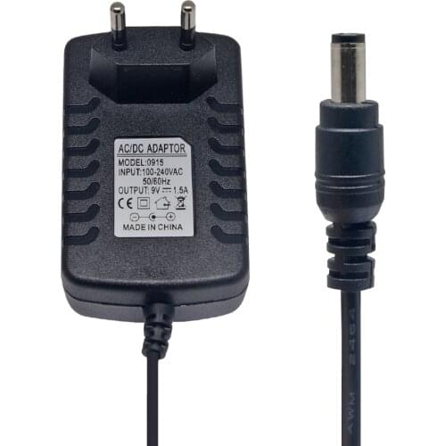 Mcoplus 9V 1.5A Power Adapter EU Plug Power Supply 100-240V AC Input DC Output For Led Light Strips or CCTV Products