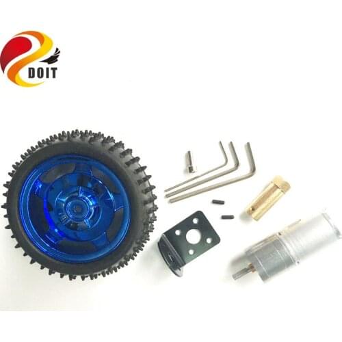 DOIT one set accessory for robot car chassis with 85mm Wheel Width 31mm, Motor, Copper Coupling, Motor Bracket, screws DIY Toy