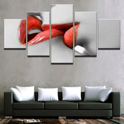 5d diy diamond painting home decorative diamond embroidery 5pcs Woman Red Lipstick for home decoration H294