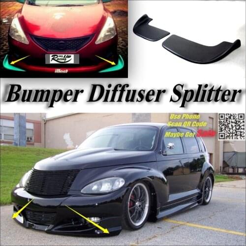 Car Splitter Diffuser Bumper Canard Lip For Chrysler PT Cruiser Tuning Body Kit / Front Deflector Car Body Reduce Refit Chin