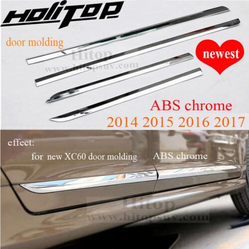Door moulding trim body side molding for VOLVO XC60 2009-2017,stainless steel or ABS chrome,4pcs/set,2009-2013 or 2014-2017