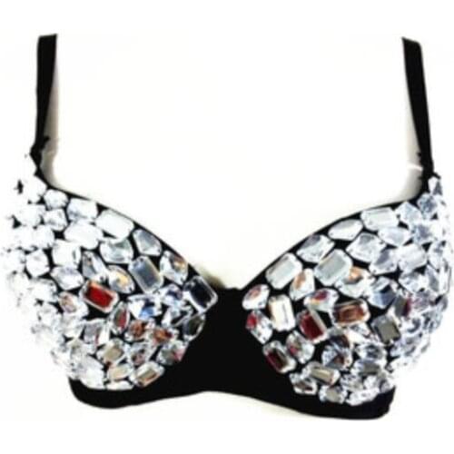 Sexy Push Up Bra dance Bralette Nightclub Performance Bras For Women Underwear Lingerie Rhinestone Photography photo