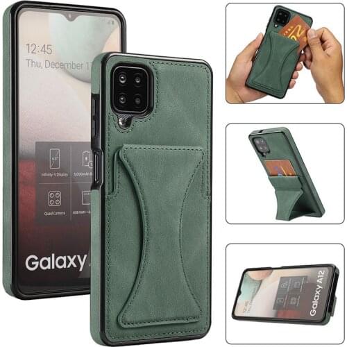 Magnetic Card Slot Bracket Cover For Samsung A12 A52 A72 A42 A32 Case For Samsung A20 A30 A50 A51 A71 A21 s Leather Case