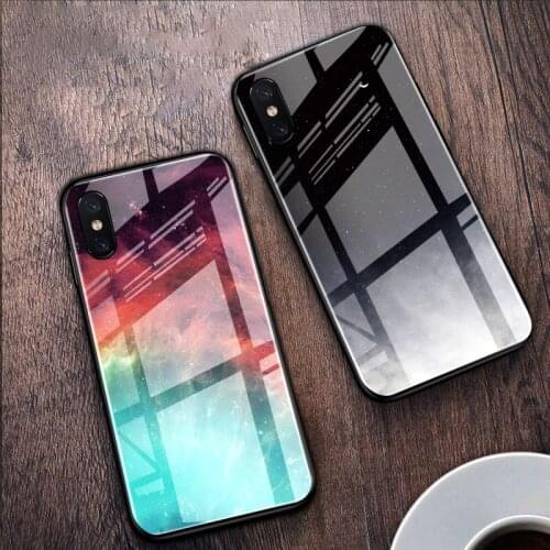 Luxury Tempered Glass Case For iPhone X XR XS MAX 6 6S 7 8 Plus 5 5S SE Coque Colorful Cover Phone Case For iPhone 11 Pro MAX